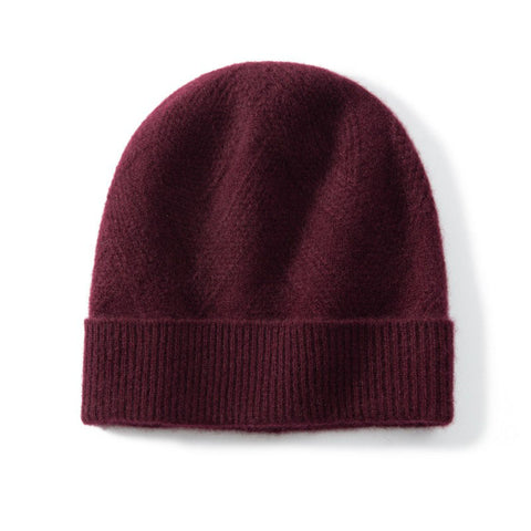 100% Cashmere Knitted Cap Beanie Hat Winter Soft Warm for Men Women