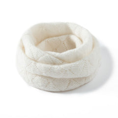 Feminine Breathable 100% Cashmere Lace-Knit Neck Warmer