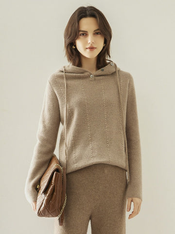 Damen stricken Pullover Pullover mit Kennzeichen Cashmere Jumper Hoodie