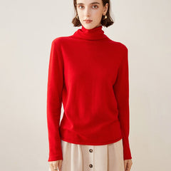 100% Cashmere Knitted Turtleneck Sweater Pullover Knitted Jumper