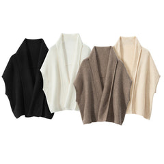 Cashmere Shawl Women's Warm Knitted Cape Dual-Purpose Scarf
