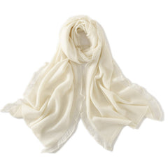 Lightweight Fringe-Edge 100% Cashmere Pashmina Scarf Shawl Wrap