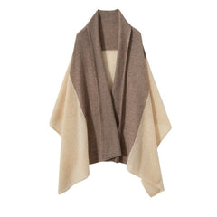 Soft Dual-Tone Wraps 100% Cashmere Mesh Layered Scarves
