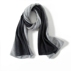 Soft Dual-Tone Wraps 100% Cashmere Mesh Layered Scarves