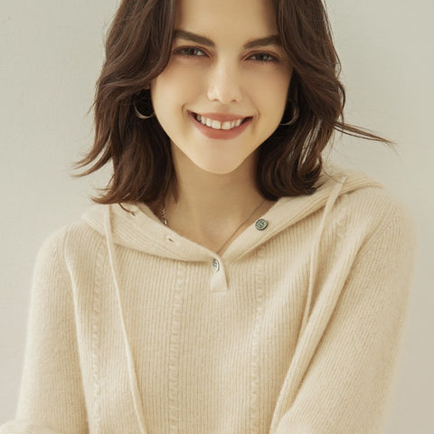 Damen stricken Pullover Pullover mit Kennzeichen Cashmere Jumper Hoodie