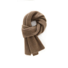 100% Ribbed Cashmere Scarf Knit Classic Lightweight Warm Shawl