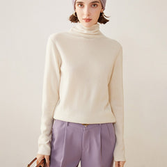100% Cashmere Knitted Turtleneck Sweater Pullover Knitted Jumper