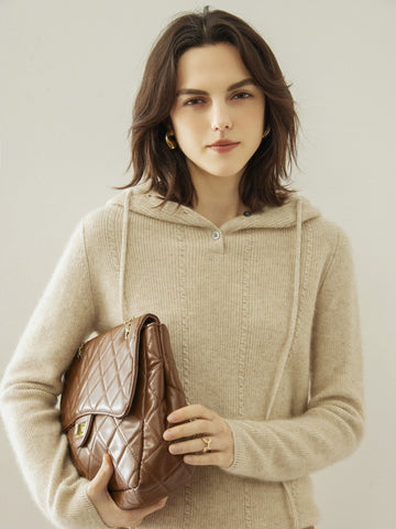 Damen stricken Pullover Pullover mit Kennzeichen Cashmere Jumper Hoodie