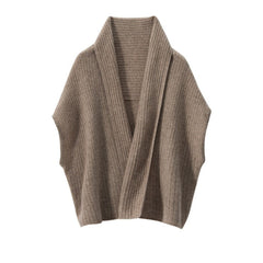 Cashmere Shawl Women's Warm Knitted Cape Dual-Purpose Scarf