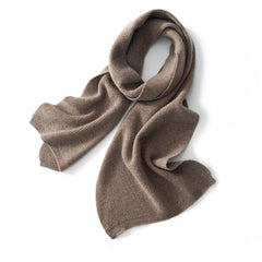 Classic Unisex Soft  100% Cashmere Ribbed Knit Scarf