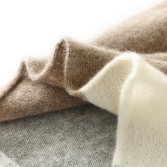 Splicing 100% Cashmere Colorblock Knitted Neck Cover
