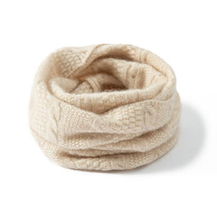 Luxurious 100% Cashmere Cable-Knit Infinity Neck Warmer