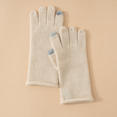 Unisex Cashmere Knit Touchscreen Gloves Winter Knitted Thermal Handwear