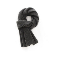 100% Ribbed Cashmere Scarf Knit Classic Lightweight Warm Shawl