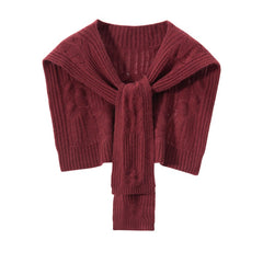 Dual-Use Scarf Shoulder Protection Shawl Cashmere Knitted Poncho
