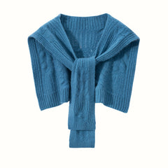 Dual-Use Scarf Shoulder Protection Shawl Cashmere Knitted Poncho