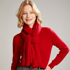 Leaf Pattern Cashmere Wrap 100% Cashmere Lace Knit Scarf