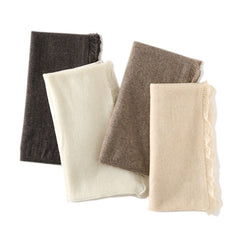 Lightweight Fringe-Edge 100% Cashmere Pashmina Scarf Shawl Wrap