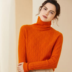 Women’s Cashmere Cable Knit Turtleneck Sweater