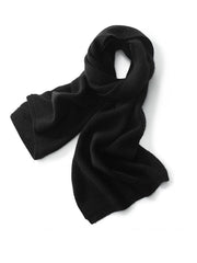 Classic Unisex Soft  100% Cashmere Ribbed Knit Scarf