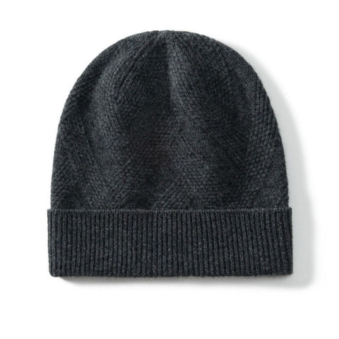 100% Cashmere Knitted Cap Beanie Hat Winter Soft Warm for Men Women