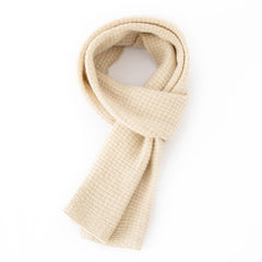 Knitted Waffle-Textured 100% Cashmere Warm Winter Neck Scarf