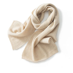Classic Unisex Soft  100% Cashmere Ribbed Knit Scarf