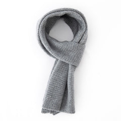 Knitted Waffle-Textured 100% Cashmere Warm Winter Neck Scarf