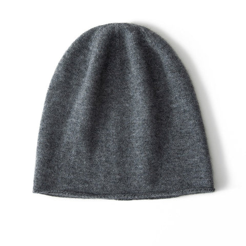 100% Cashmere Beanie Hat Winter Soft Warm Skull Beanies Cap Unisex