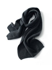Classic Unisex Soft  100% Cashmere Ribbed Knit Scarf