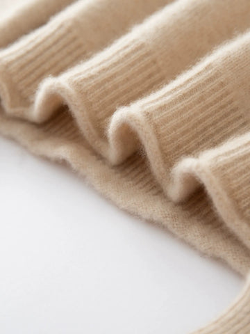 Soft Lightweight Raglan Sleeve Knit Pullover Cashmere Wool Turtleneck Sweater