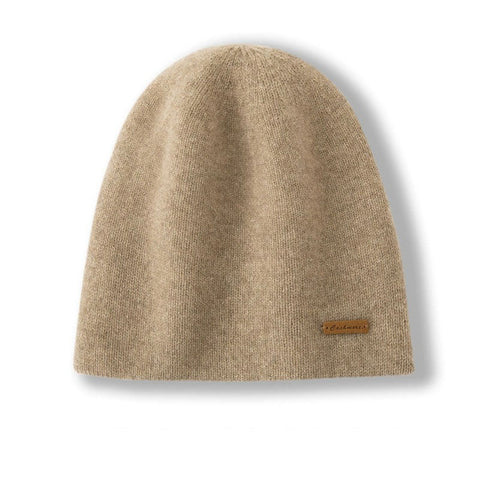 100% Cashmere Winter Beanie Double-sided Two Colors Hat for Men or Women