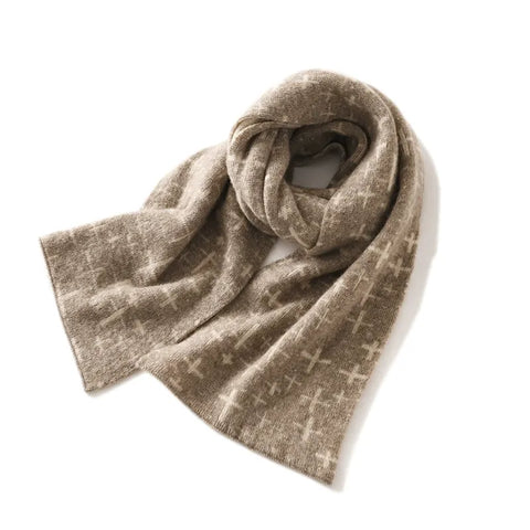 Invierno suave geométrico patrón de cachemira bufandas jacquard unisex