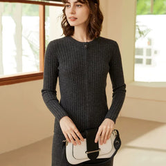 Ribbed Zipper Sweater Cardigan 100% Cashmere Slim Knit Jacket