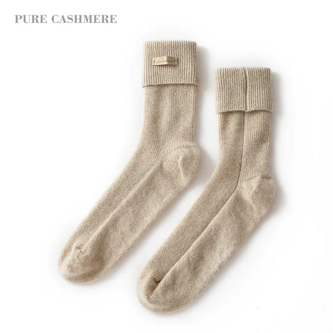 Soft Warm Winter Luxury Crew 100% Cashmere Socks