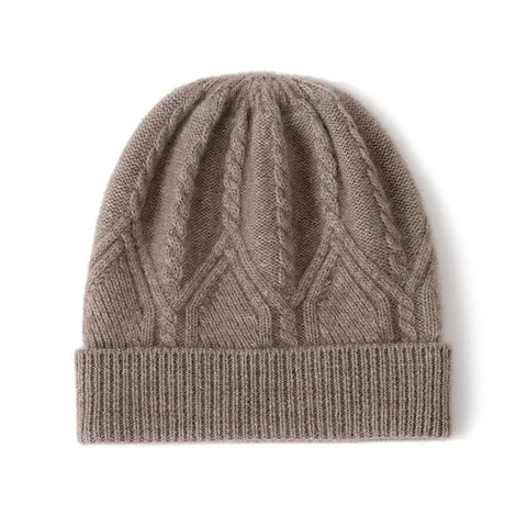 Cashmere Winter Thickened  Women's Outdoor Ski Windproof Warm Knit Hat