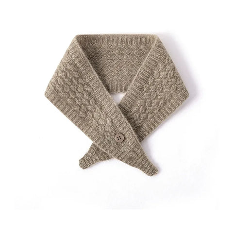 Soft Winter Neck Warmer 100% Cashmere Botoned Buff