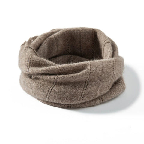 Winter Knitted Snood Cashmere Neck Warmer Infinity Scarf Neck Gaiter