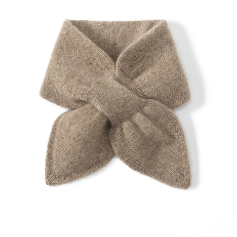Kids Cashmere Knitted Bowknot Neckerchief Soft Neck Warmer Casual Shawl