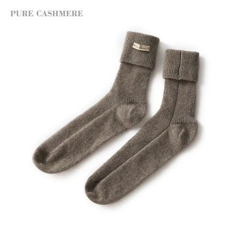 Soft Warm Winter Luxury Crew 100% Cashmere Socks