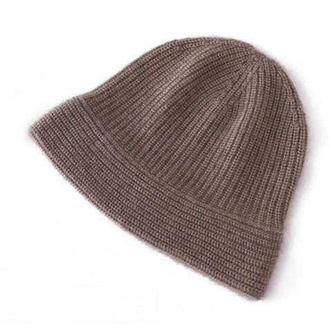 Winter Bucket Hats for Women Cashmere Hat Soft Warm Knitted Outdoor Cap