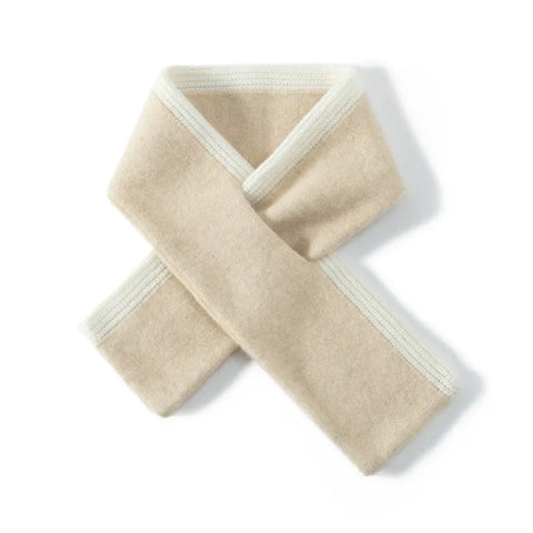 Borde de contraste suave Winter Wrap 100% Cashmere Buff de dos tonos para niños