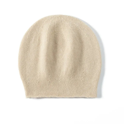 100% Cashmere Women's Slouchy Winter Rib Knit Soft Beanie