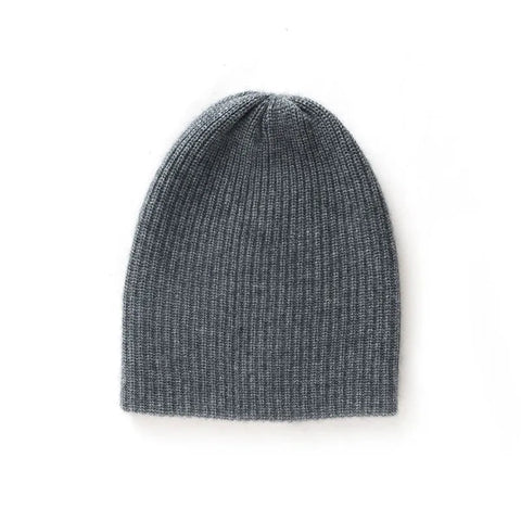 Winter Hat 100% Pure Goat Cashmere Rib-Knit Beanie Hat For Women
