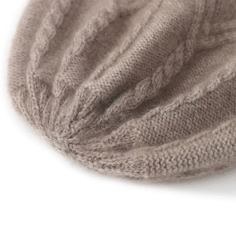 Cashmere Winter Thickened  Women's Outdoor Ski Windproof Warm Knit Hat