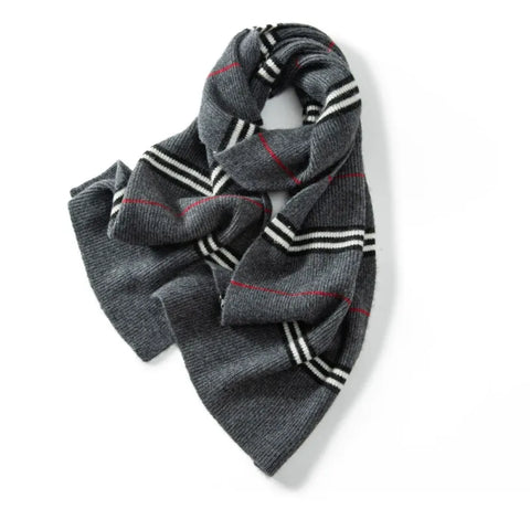 Textura a rayas clásica Cachería gruesa Bufanda Bufanda Trasx Unisex
