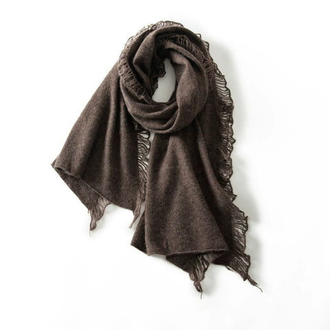 Thick Soft Warm Fringed Edge Stole Pashmina Shawl Wrap Cashmere Scarf