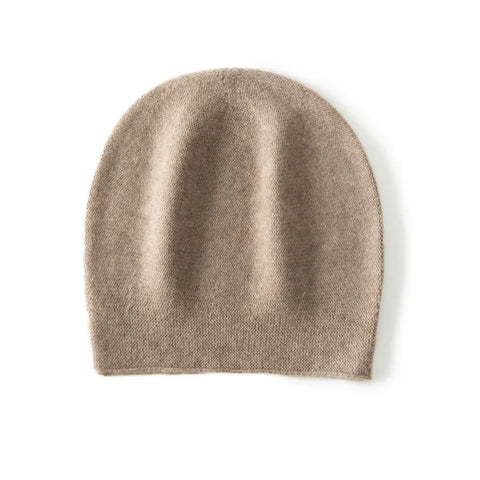 100% Cashmere Women's Slouchy Winter Rib Knit Soft Beanie