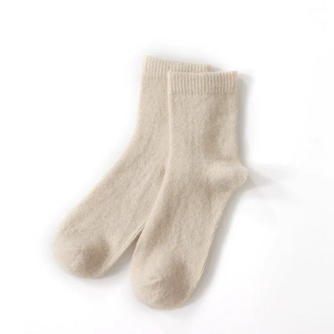 100% Pure Cashmere Women's Winter Boots Socks Thick Warm Comfort Fit