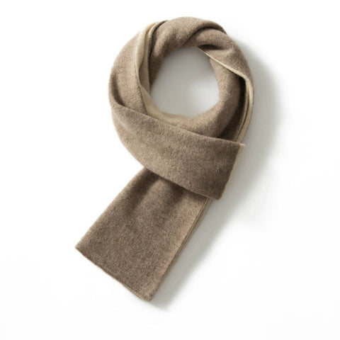 Pure Cashmere Cross-Tie Thick Versatile Scarf with Hidden Loop Design